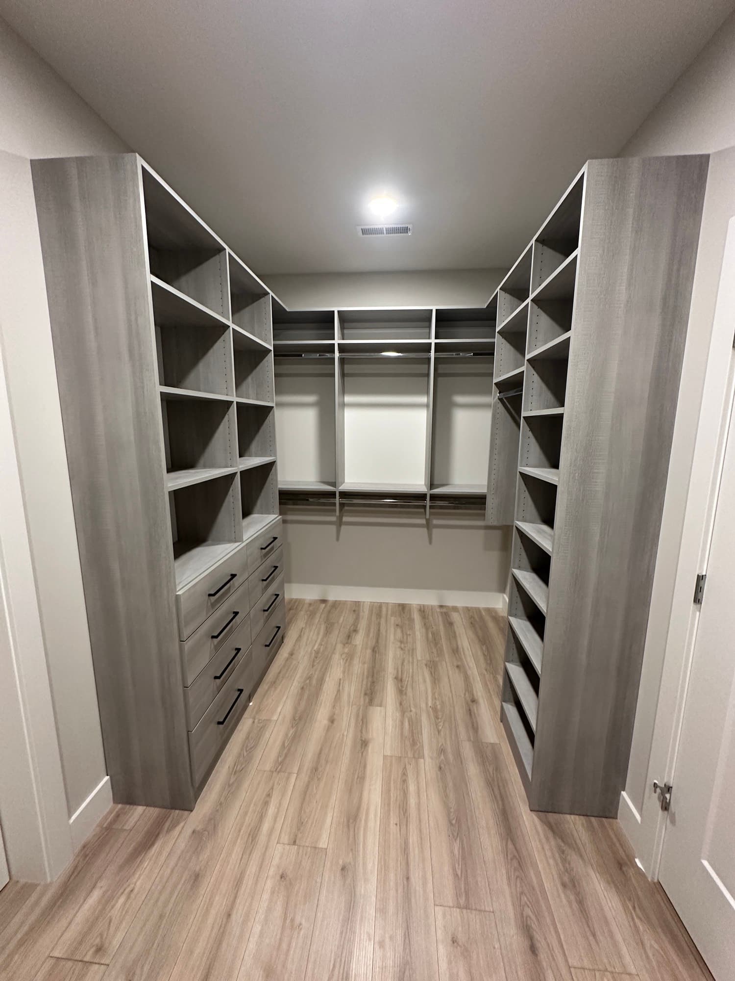 Builder walk-in closet